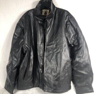 Steve & Barry’s Leather Jacket Men’s Black Coat Adult Size 2X Large